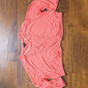 Torrid Vibrant Coral Knit Cardigan Shrug Size 1X